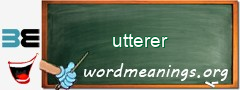 WordMeaning blackboard for utterer